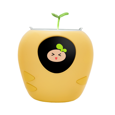 plantsrobot plantbot smart pet planter robot plant robot pot cute yellow seed smile