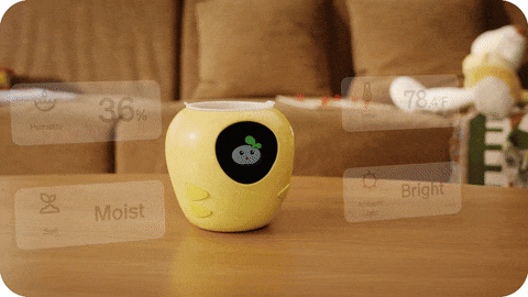 plantsrobot plantbot smart pet planter robot plant robot pot cute yellow baby all in one