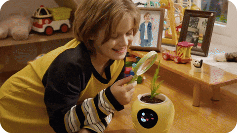 plantsrobot plantbot smart pet planter robot plant robot pot cute yellow baby touch